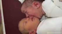 Little Baby kissing Other Babys Cheek - Very -Top Funny Videos-Top Prank Videos-Top Vines Videos-Viral Video-Funny Fails