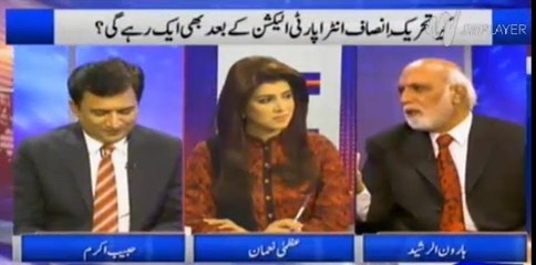 Jab take PTI mein Saif ullah Niazi maujood hai intra party elections shafaaf nahi ho sakte - Haroon Rasheed
