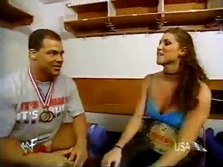 kurt angle and stephanie backstage
