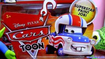 Rocket Mater 4-pack diecast with Big Fan Cars Toon Mater the Greater Disney Pixar