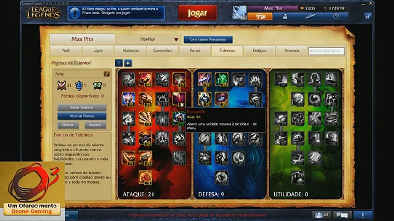 Vídeo Build Ashe ADC League of Legends Brasil - Season 4