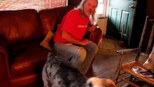 Our talking-singing Catahoula Leopard Dog
