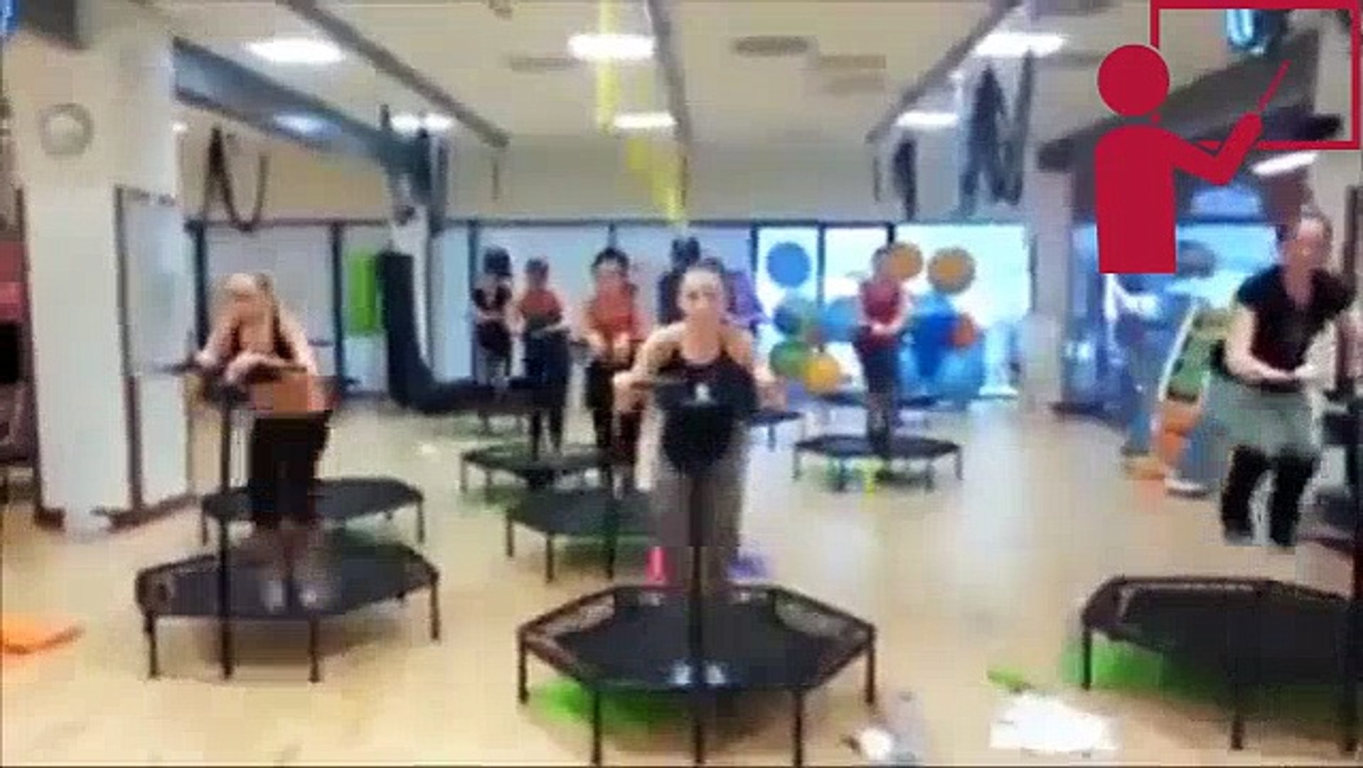 Funny Video: Trampoline Aerobics Class Gets Wild - Dailymotion Video