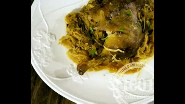 Тушеная квашеная капуста с уткой