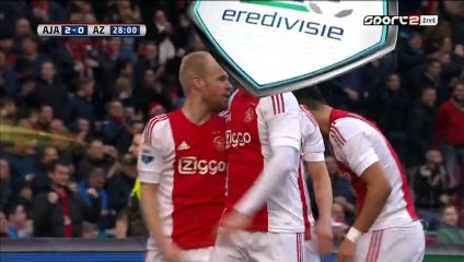 2-0 Davy Klaassen Goal Holland  Eredivisie - 28.02.2016, AFC Ajax 2-0 AZ Alkmaar