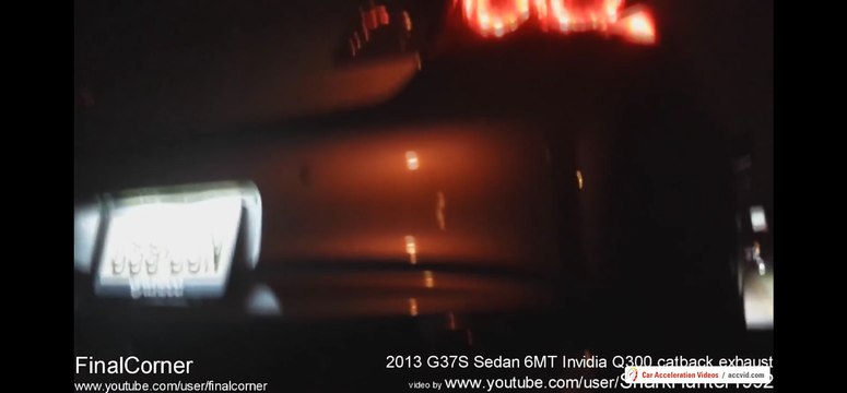 Very brutal Infiniti G37 acceleration and rev exhaust sound!
