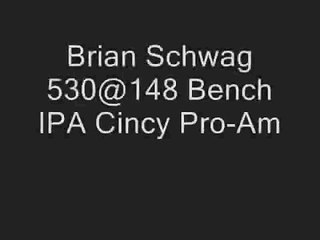 Brian Schwab 530@148 World Record Bench Press - IPA Pro-Am