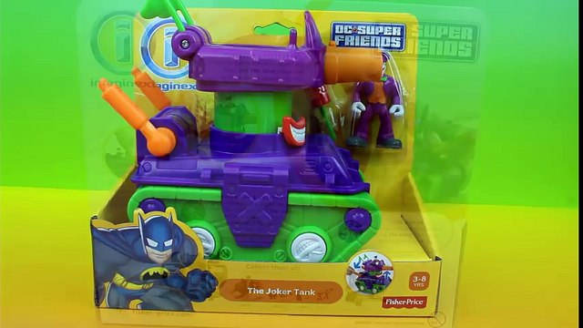 Imaginext Joker Tank with Batbot batman Gotham city police Van Justice League bat bot