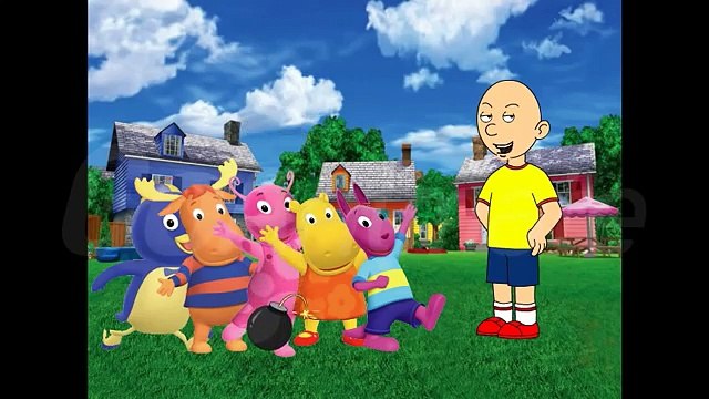 Caillou blasts off The Backyardigans and gets grounded