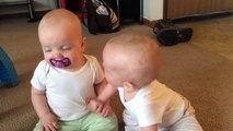 Twin Baby Girls Fight Over Pacifier