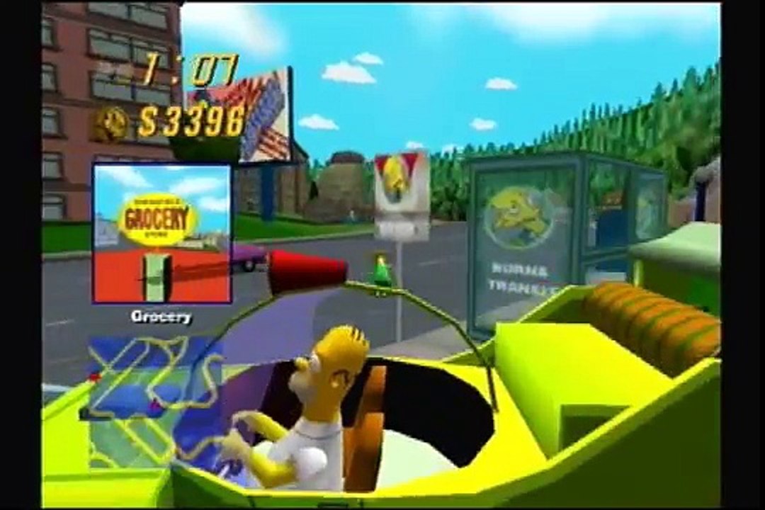 Lets Play The Simpsons: Road Rage - Car Built For Homer