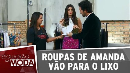 Roupas de Amanda vão para o lixo