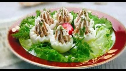 Яйца, фаршированные сельдью