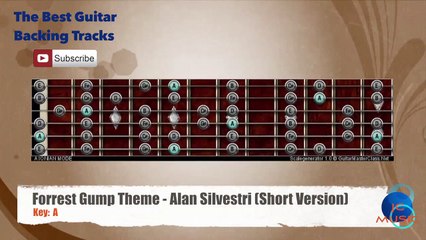 Forrest Gump Theme - Alan Silvestri Guitar Backing Track with scale chart