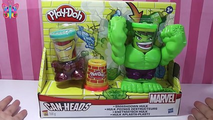 Play doh en español Hulk aplasta plasti juguete de plastilina con iron man y hulk de Marvel 2015