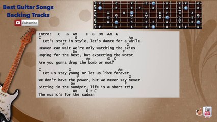 Forever Young - Alphaville Guitar Backing Track with scale, chords and lyrics