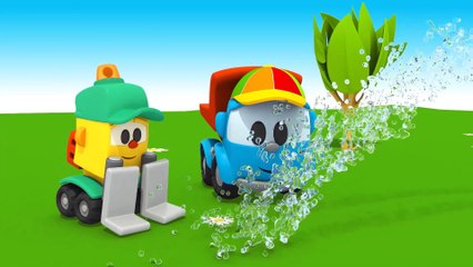 Грузовочик Лева Малым и Машина для мороженого. Мультик 3D.Мультфильмы для детей про машинки.