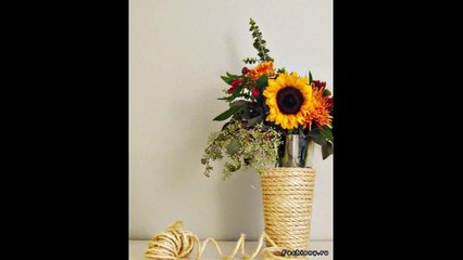 Ваза из каната и верёвки