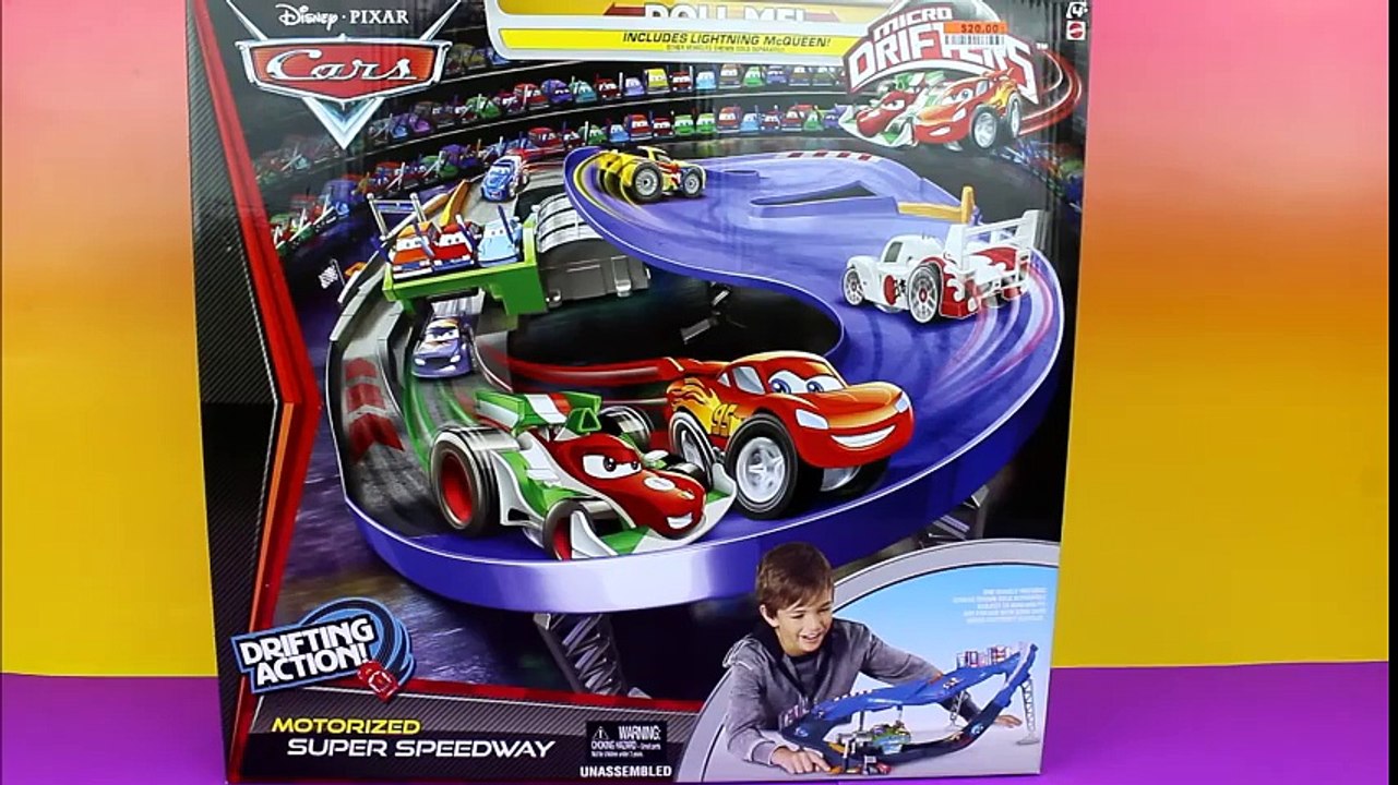 Disney Pixar Cars Micro Drifters Motorized Super Speedway with