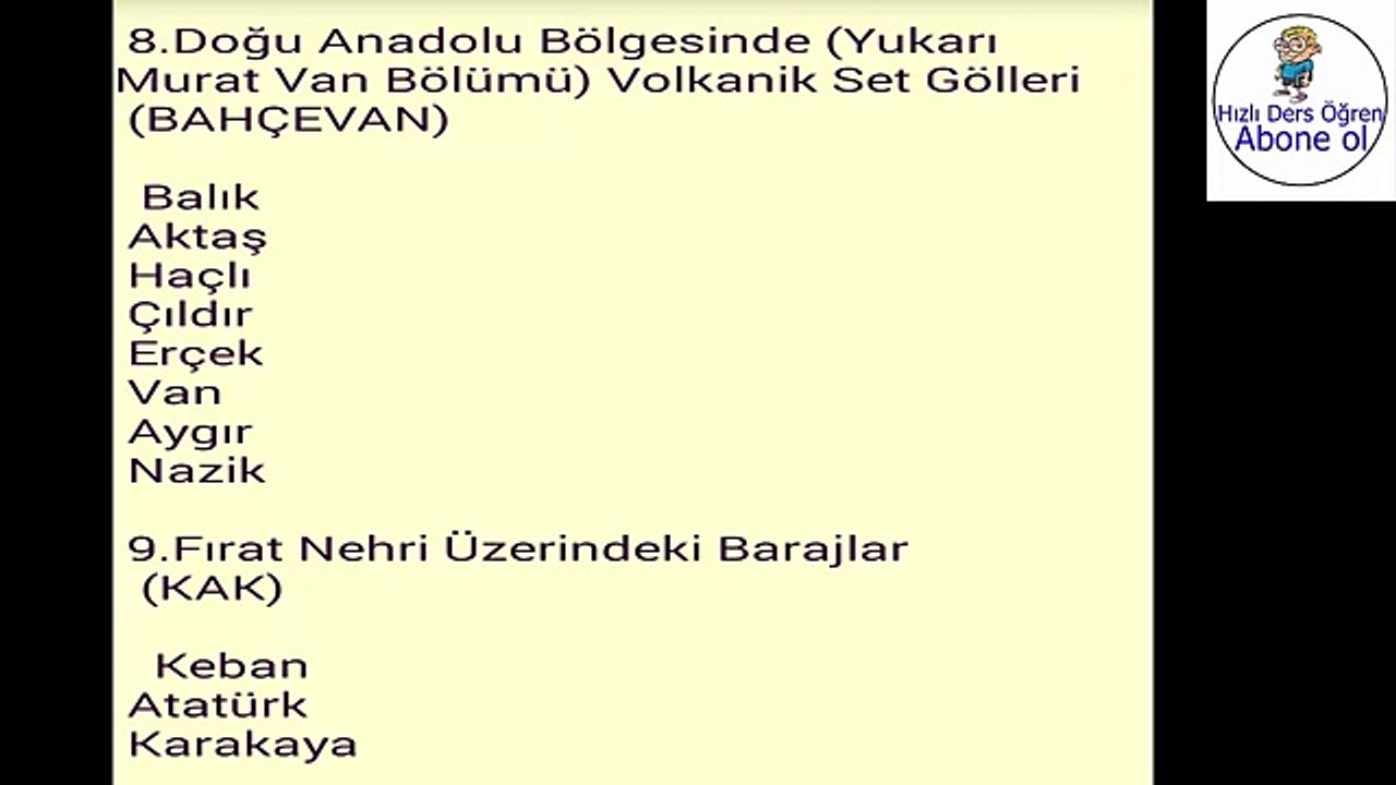 2.5 Dk'da 5 Tane Cografya Kodlaması YGS-LYS 2.Bölüm