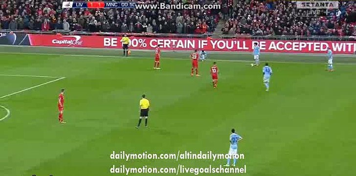 Manchester City 1st Chance on Extra Time - Liverpool vs Manchester City - Capital One Cup - 28.02.2016 HD