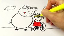 Свинка Пеппа Раскраска - Велосипед. Мультик на русском. Peppa Pig Coloring - Bicycles.
