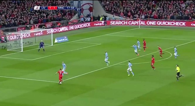 Daniel Sturridge Amazing Chance - Liverpool 1-1 Manchester City - 28.02.2016 - Capital One Cup