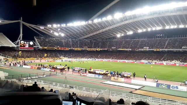 Οι πανηγυρισμοί στο γκολ της ΑΕΚ με τον Παναθηναϊκό