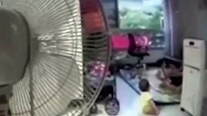 Hidden camera : Maid kicking two year old girl