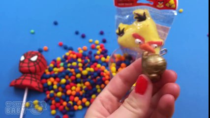 Angry Birds Spiderman Lollipops Play Doh Dippin Dots Surprise Toys