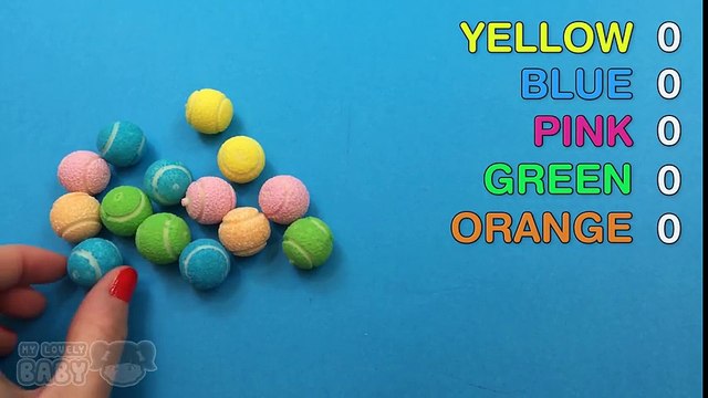 Bubble Gum Learn Colours and to Count Tennis Gum Balls Candy バブルガム