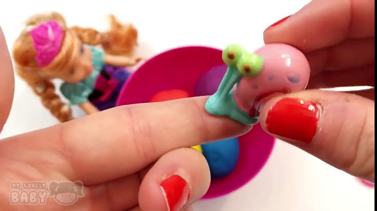 Disney FROZEN Anna Play Doh Ice Cream Surprise Balls with Shopkins, Hello Kitty, Spider-Man Toys