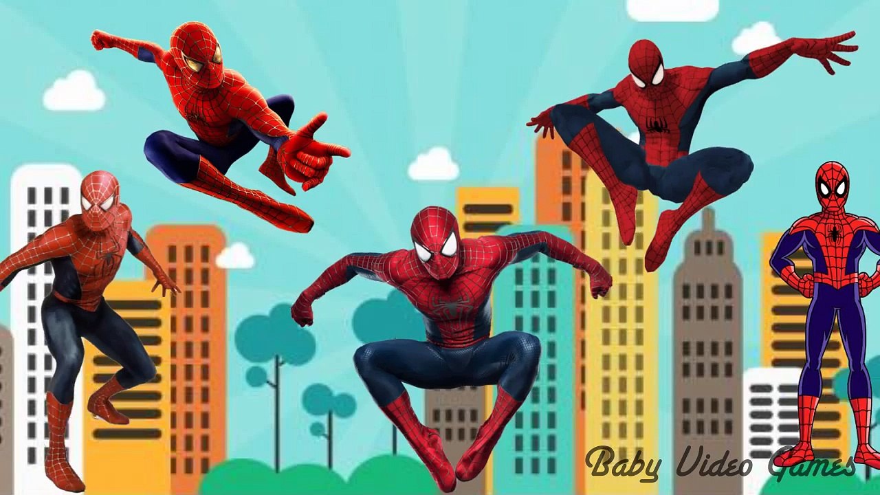 Daddy Finger Family with Spiderman Super Hero