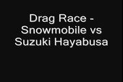 Drag Race Snowmobile vs Motorcycle