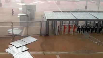 Chuva intensa no Mineirão antes do clássico entre Cruzeiro e América
