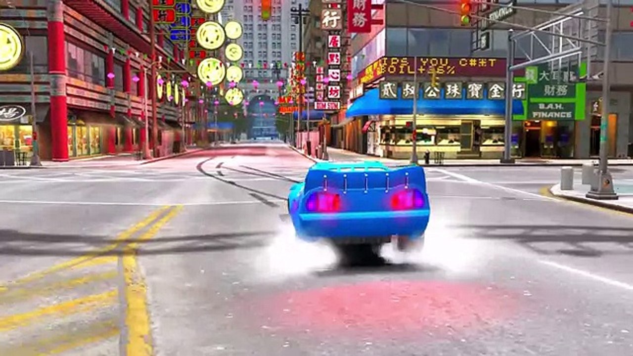 Spiderman Nursery rhymes having Fun with Custom Disney Pixar Lightning McQueen Blue Cars