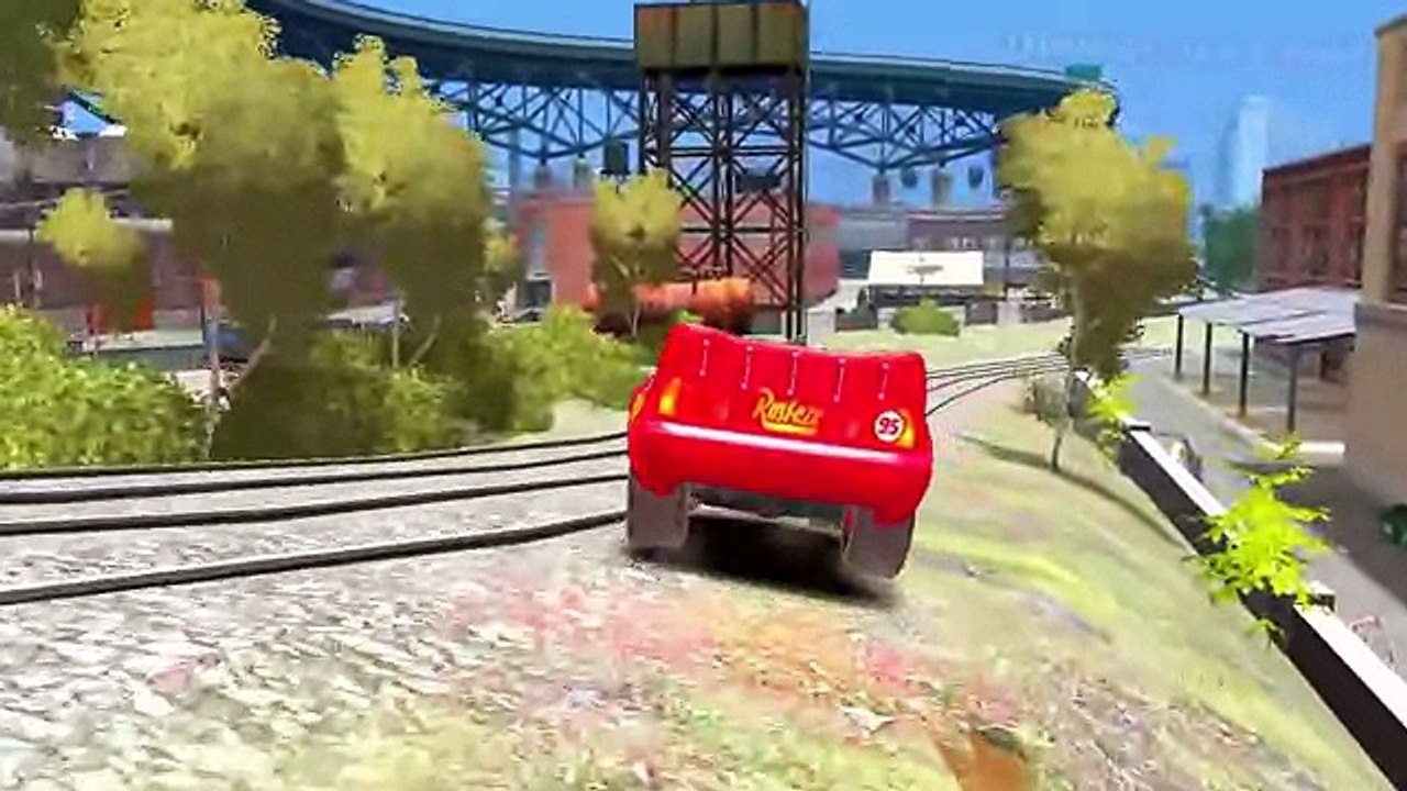 The Amazing Spiderman & Iron Man Epic Race ABC Song Nursery Rhymes Disney Lightning McQueen Cars