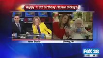 LIVE ; 110 year old Flossie Dickey lets America know all she wants is whiskey and a nap