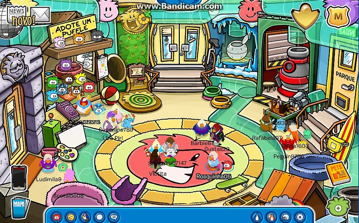 mostrando um pouco de club penguin