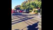 Show off Mustang Shelby GT500 driver crashes into a parked truck