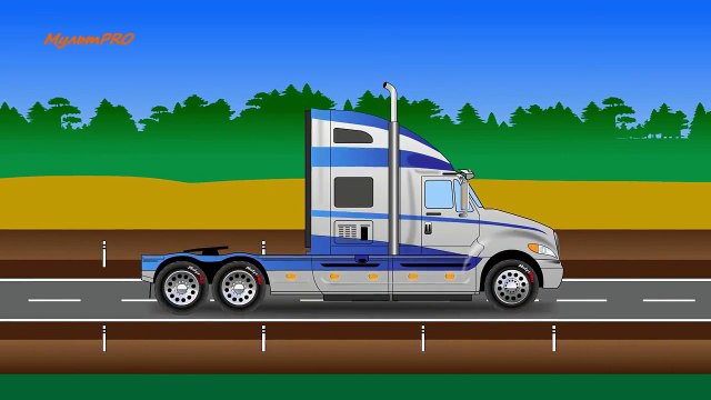 Машинки. Тягач. Фура. Цистерна. Машины для детей. Мультики про машинки.