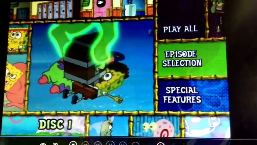 SpongeBob SquarePants: The Complete 1st Season (Discs 1-3) DVD Menu Walkthrough