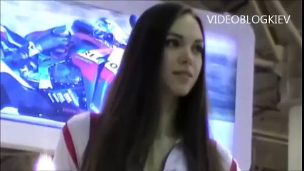 Motorcycle Exhibition and beautiful girl