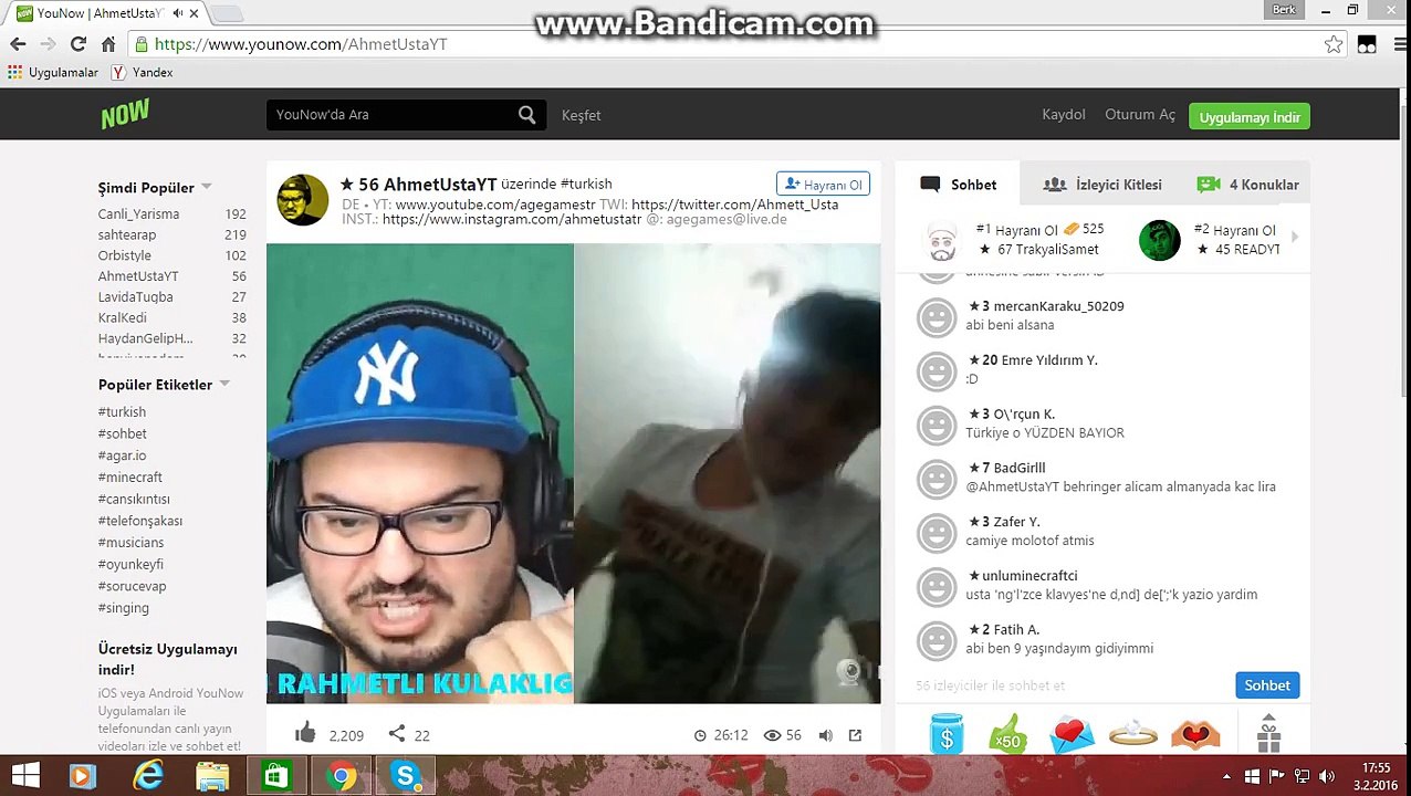 Younow Canlı Yayında Çılgınca Dans Eden Ergen