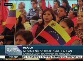 Mexicanos se solidarizan con Venezuela ante ataques de la oligarquía