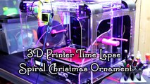 3D Printer Tiime Lapse Large Spiral Christmas Ornament IC3D PLA