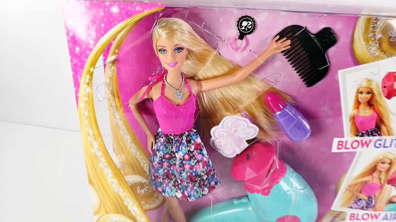 Barbie Glitter Blow Dryer BARBIE Doll Hair-Tastic Styling Playset - NEW Barbie Toys