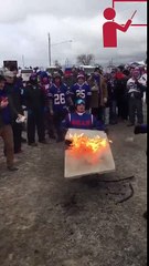 bills fan playing with fire Funny Video