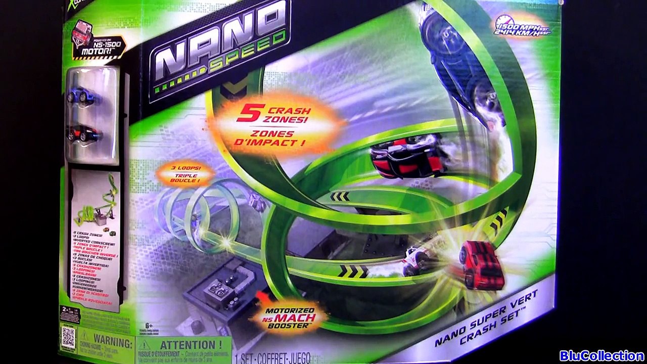 Nano Speed Super Vert Crash Race Track Mini Micro Cars by Spin Master