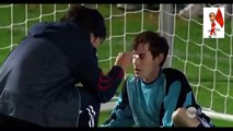 funny football moments : football Player saves all penalties with his face